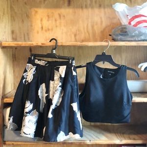 floral 2 piece formal dress